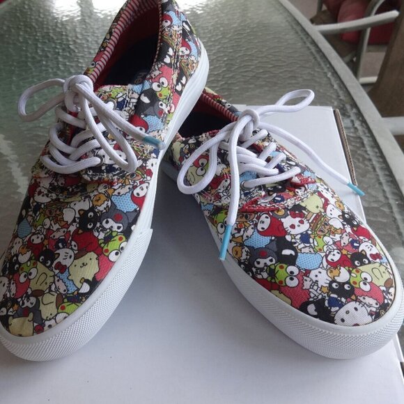 LAKAI Hello Sanrio canvas sneakers size men's/youth 4, Camby style, Kitty print - Picture 1 of 15
